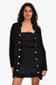 Pre-Loved Chanel™ Black Cashmere Long Cardigan with Gold Buttons Size 38