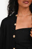 Pre-Loved Chanel™ Black Cashmere Long Cardigan with Gold Buttons Size 38