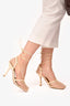 Bottega Veneta Cream Stretch Web Heels Size 37