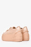 Fendi Blush Leather Low Top Platform Sneakers Size 37