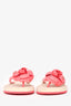 Pre-Loved Chanel™ Pink Rubber Camellia Flower Thong Sandals Size 37