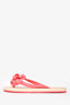 Pre-Loved Chanel™ Pink Rubber Camellia Flower Thong Sandals Size 37