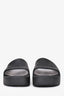 Balenciaga Black Rubber Logo Platform Slides Size 9