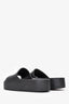 Balenciaga Black Rubber Logo Platform Slides Size 9