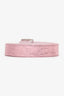 Givenchy Pink Leather Croc Embossed Belt Size 65