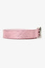 Givenchy Pink Leather Croc Embossed Belt Size 65