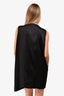 Dries Van Noten Black Cotton Blend Cowl Neck Mini Dress Size L