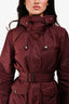 Burberry Brit Burgundy Nylon Rain Jacket Size XS