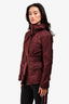Burberry Brit Burgundy Nylon Rain Jacket Size XS