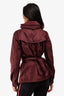 Burberry Brit Burgundy Nylon Rain Jacket Size XS