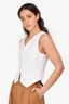 SIR The Label White Linen Vest Top Size 0