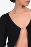 Jacquemus Black Mohair Cropped Logo Detail Cardigan Size 34