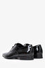Saint Laurent Black Patent Lace Up Loafers Size 41