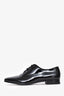 Saint Laurent Black Patent Lace Up Loafers Size 41