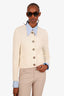 Ba&sh White Chunky Knit Cardigan Size X-Small