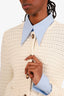 Ba&sh White Chunky Knit Cardigan Size X-Small