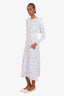 Isabel Marant White/Blue Long-Sleeve Dress Size 36
