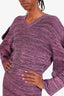 Stella Mccartney Purple Puffed Long-Sleeve Sweater Size 40