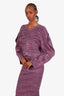 Stella Mccartney Purple Puffed Long-Sleeve Sweater Size 40