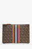 Burberry Brown TB Monogram Coated Canvas Zip Pouch