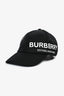 Burberry Black Nylon White Logo Baseball Hat