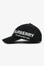 Burberry Black Nylon White Logo Baseball Hat