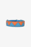 Prada Blue/Orange Leather Chevron Elastic Bracelet