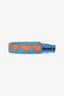 Prada Blue/Orange Leather Chevron Elastic Bracelet