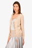 Red Valentino Cream Cashmere Blend Button Down Cardigan Est. Size S