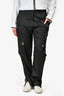Jonathan Simkhai Black Satin Utility Pants with Grommet Detail Size 6