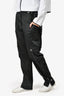 Jonathan Simkhai Black Satin Utility Pants with Grommet Detail Size 6