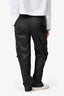 Jonathan Simkhai Black Satin Utility Pants with Grommet Detail Size 6