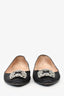 Manolo Blahnik Black Satin Crystal Embellished Hangisi Flats Size 39.5 (As Is)