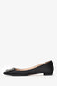 Manolo Blahnik Black Satin Crystal Embellished Hangisi Flats Size 39.5 (As Is)