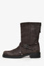 Stuart Weitzman Brown Suede Leather Buckle Detailed Ankle Boots Size 9.5