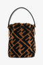 Fendi Brown/Black FF Sherpa Mon Tresor Bucket Bag