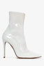 Aquazzura White Patent Heeled Ankle Boots Size 35.5