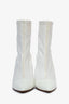 Aquazzura White Patent Heeled Ankle Boots Size 35.5
