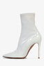 Aquazzura White Patent Heeled Ankle Boots Size 35.5