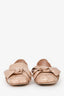 Miu Miu Beige Patent Leather Bow Detailed Loafers Size 35