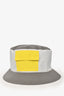 Hermès grey/Yellow Tri-Colour Nylon Bucket Hat Size 61