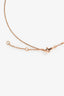 Celine Gold Tone Triomphe Logo Pendant Necklace