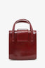 Cartier Burgundy Leather Panthère Top Handle Bag with Strap