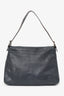Fendi Black Leather Large Baguette Shoulder Bag