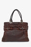 Miu Miu Burgundy Leather Top Handle Bag