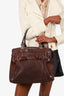 Miu Miu Burgundy Leather Top Handle Bag