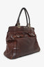 Miu Miu Burgundy Leather Top Handle Bag