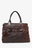 Miu Miu Burgundy Leather Top Handle Bag