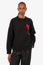 Ami Black Wool Heart Logo Sweater Size S (As Is)