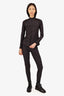 Christian Dior Black Oblique Zip-up Top with Leggings Size S